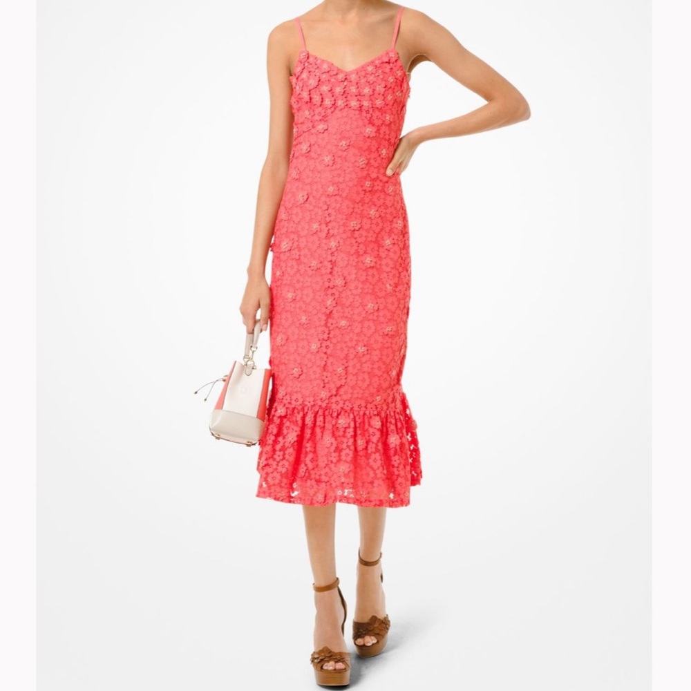 Michael Kors coral lace dress